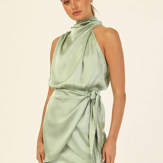 Tara Flemming | Satin Halter Mini Dress For Women