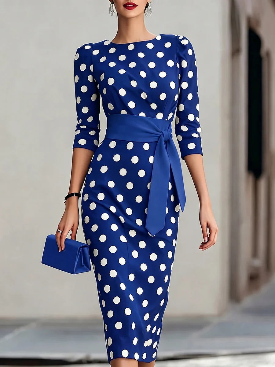 Ruby Turner | Polka Dot Midi Dress For Women
