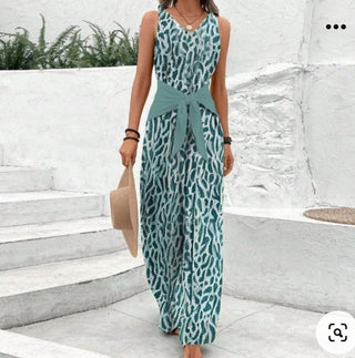 Freya Clarke | Printed Wide-Leg Jumpsuit For Women