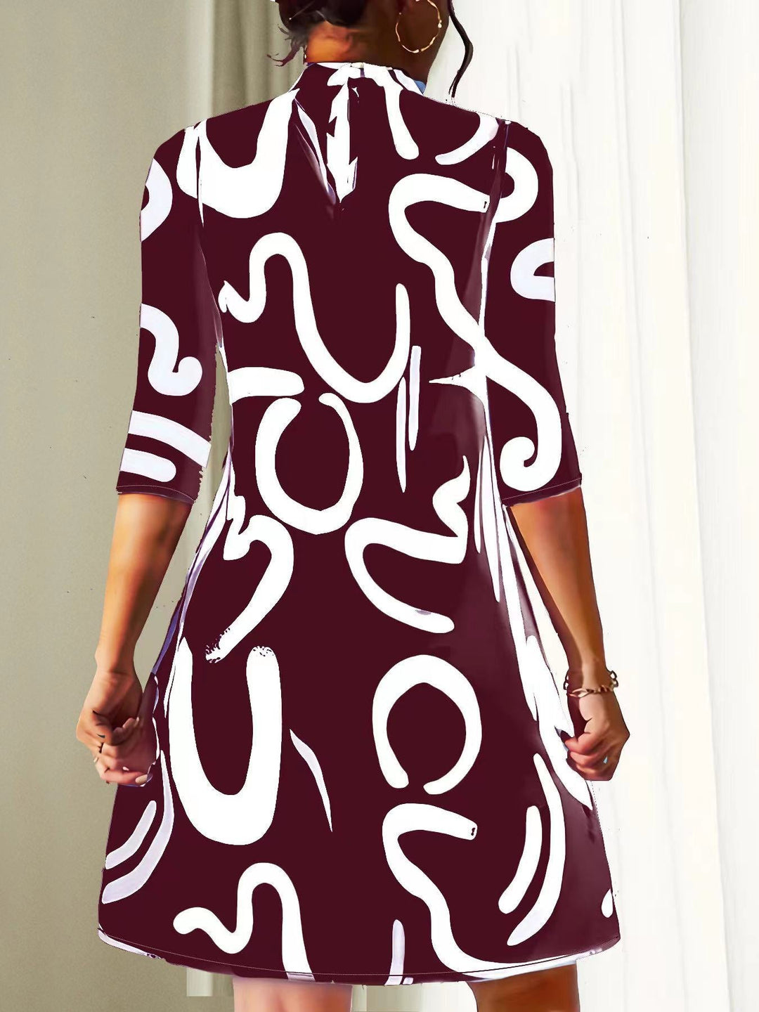 Ava Taylor | Abstract Print Mini Dress For Women