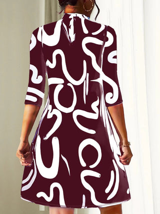 Ava Taylor | Abstract Print Mini Dress For Women