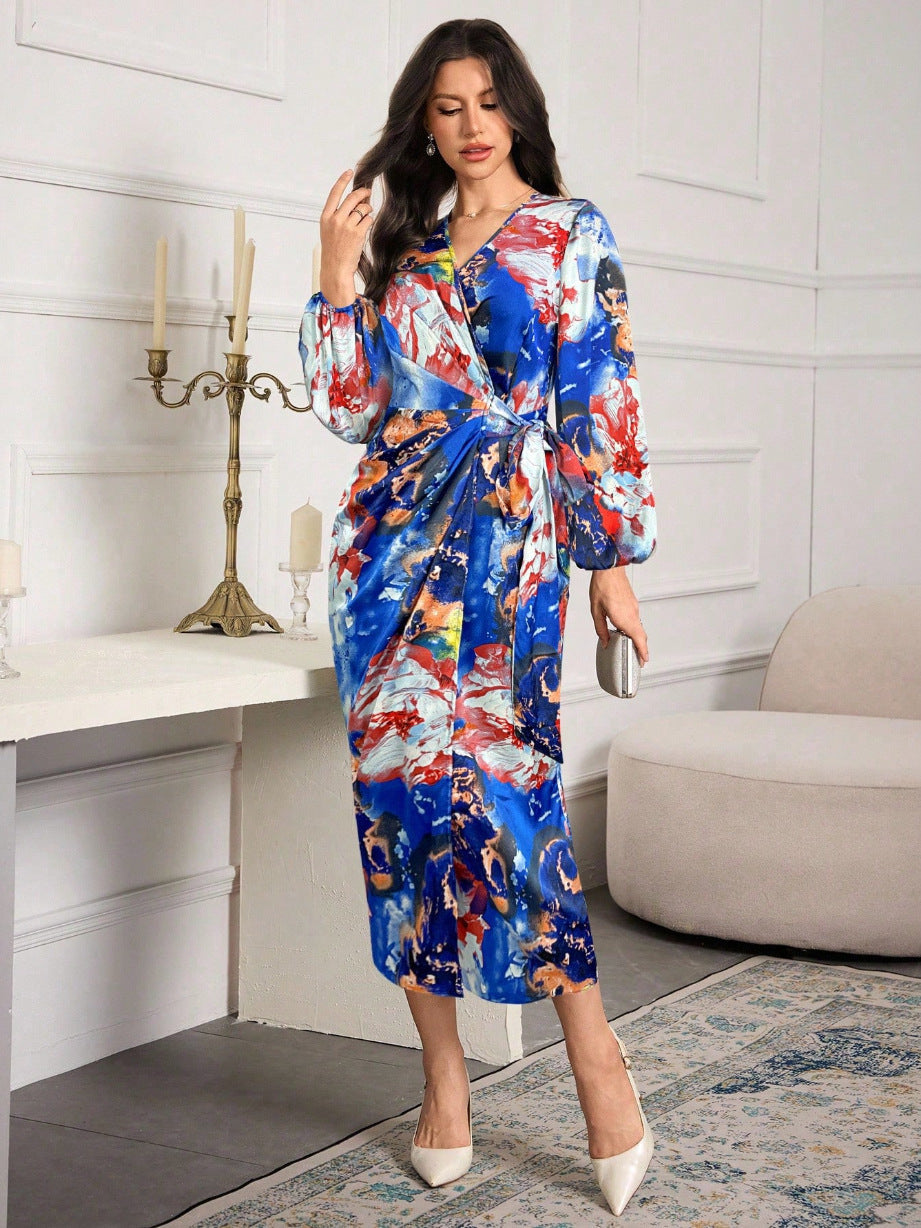 Holly Parker | Printed Wrap Midi Dress For Women