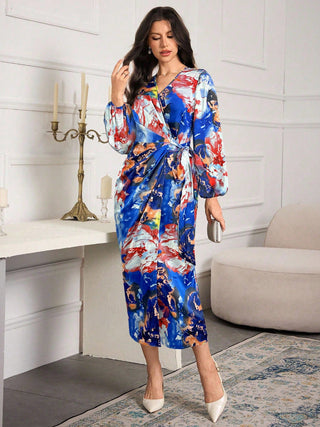Holly Parker | Printed Wrap Midi Dress For Women