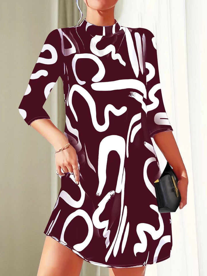 Ava Taylor | Abstract Print Mini Dress For Women