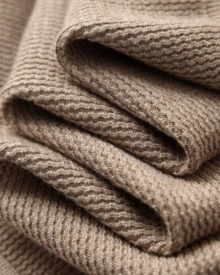 Lorenzo Virelli | Textured Knit Polo Sweater with Refined Minimalism For Men