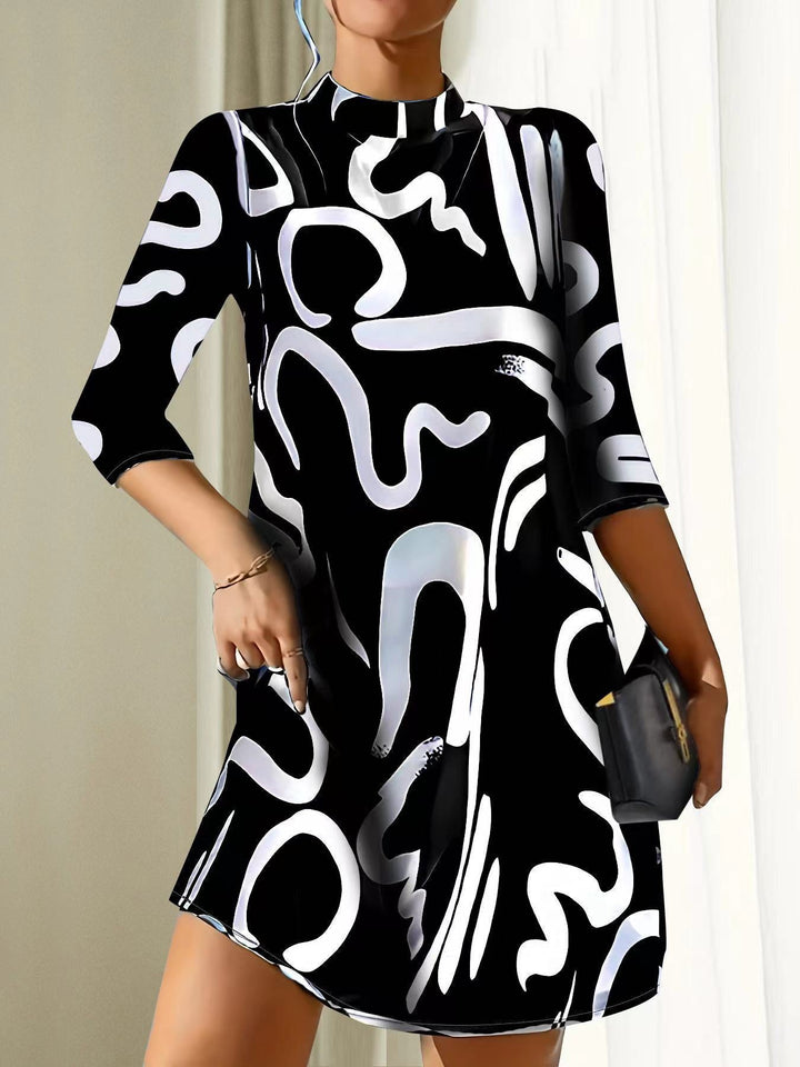 Ava Taylor | Abstract Print Mini Dress For Women