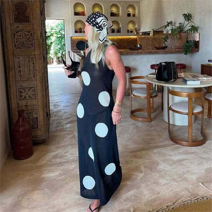 Holly Murphy | Polka Dot Sheer Maxi Dress For Women