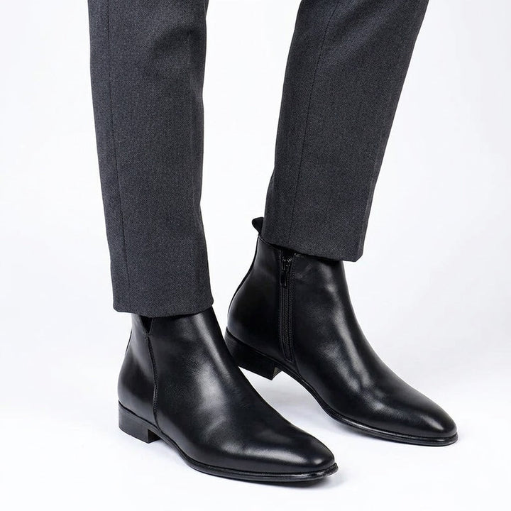Alessio Romano | Minimalist Leather Chelsea Boots For Men