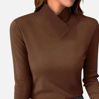 Elena Whitmore | Elegant Cross Neck Top For Women