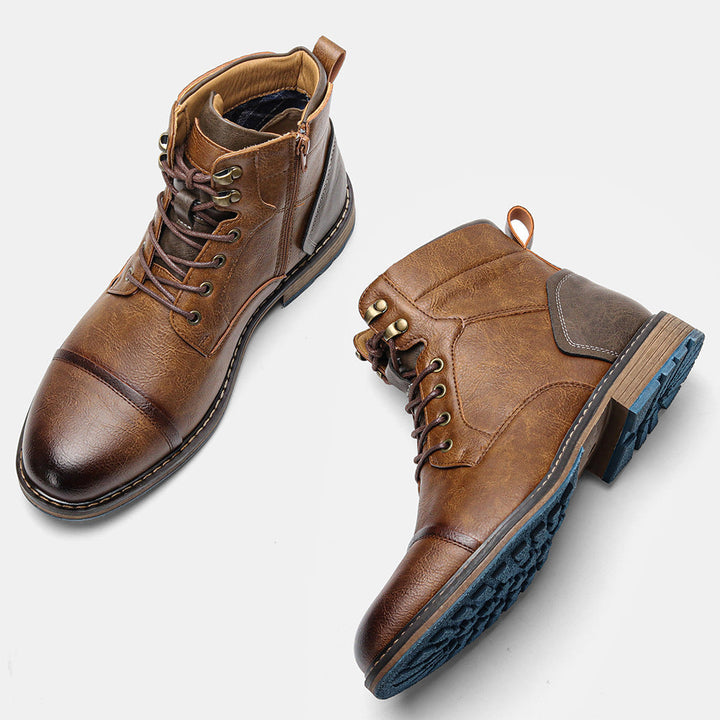 Patrick Delaney | Leather High-Top Boots For Men