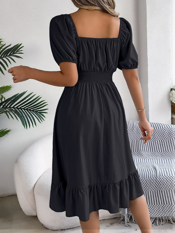Freya Bennett | Ruffled A-Line Midi Dress For Women