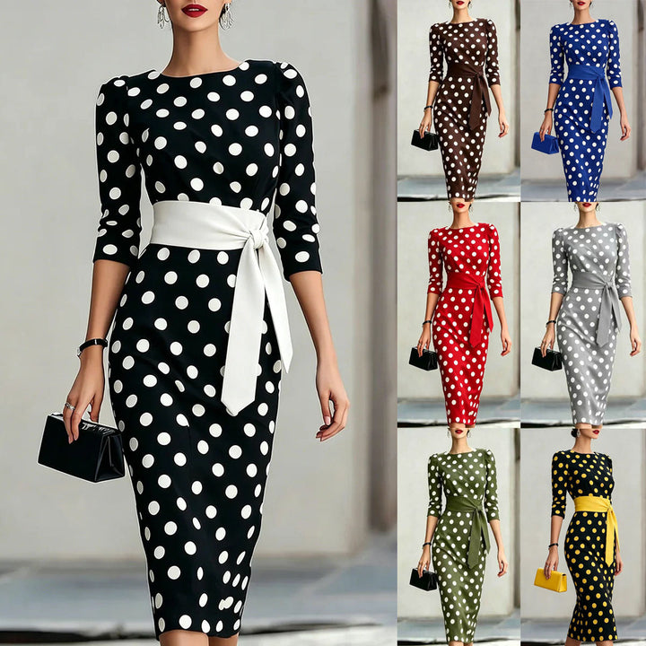 Ruby Turner | Polka Dot Midi Dress For Women