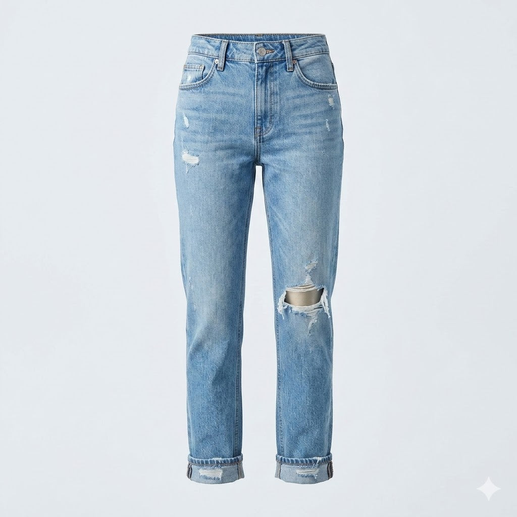 Camille Rousseau | Distressed Flared Denim Jeans With Vintage Edge (Women)