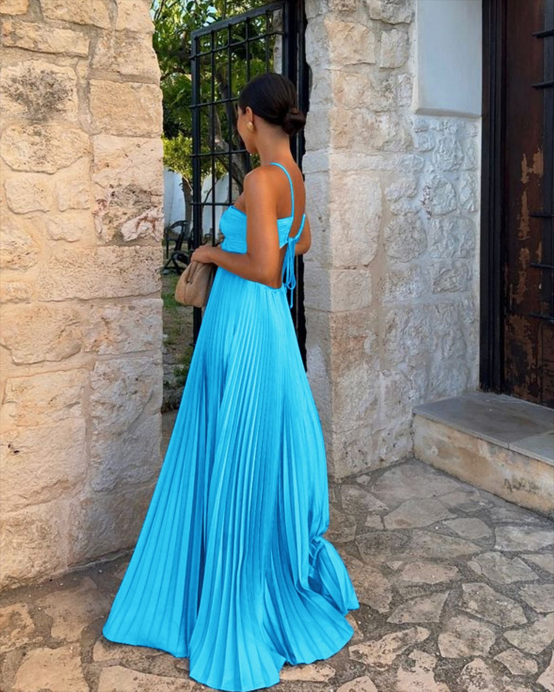 Lily Crompton | Pleated Halter Maxi Dress For Women