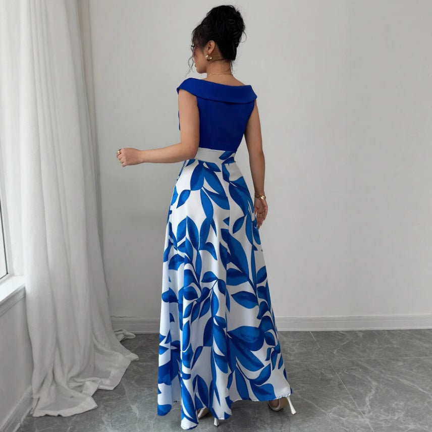 Eloise Harrington | Printed V-Neck Maxi Dress For Women