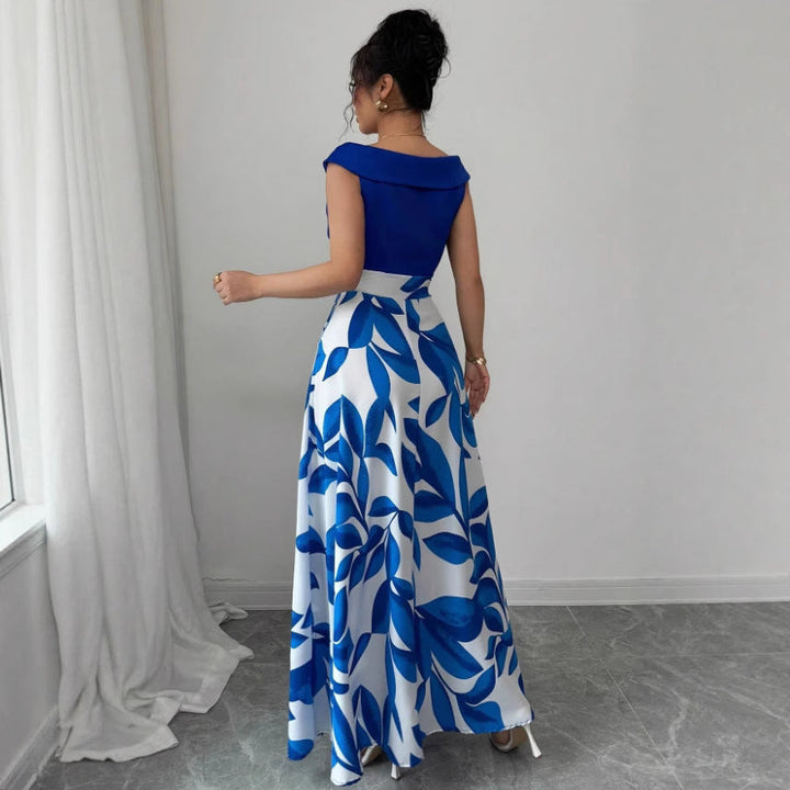 Eloise Harrington | Printed V-Neck Maxi Dress For Women