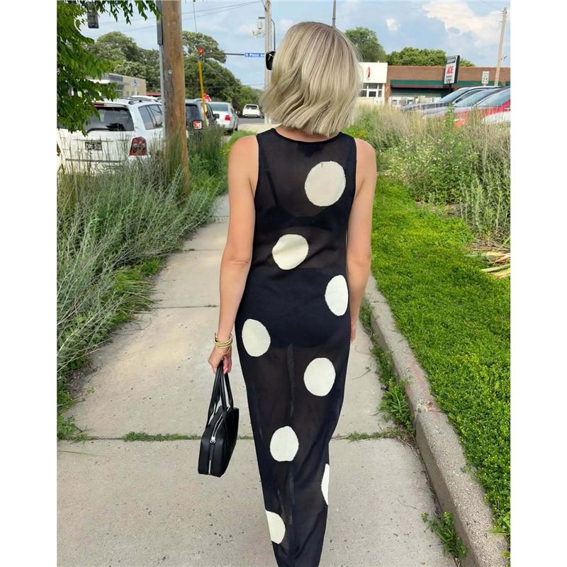 Holly Murphy | Polka Dot Sheer Maxi Dress For Women