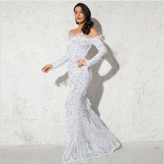 Amelia Sinclair | Off-Shoulder Sequin Mermaid Gown For Women
