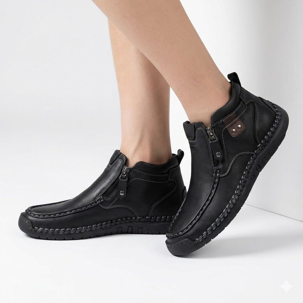 Matteo Ricci | Casual Zip Leather Boots For Men