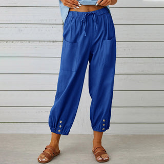 Lauren Cooper | Relaxed Drawstring Cropped Trousers For Women