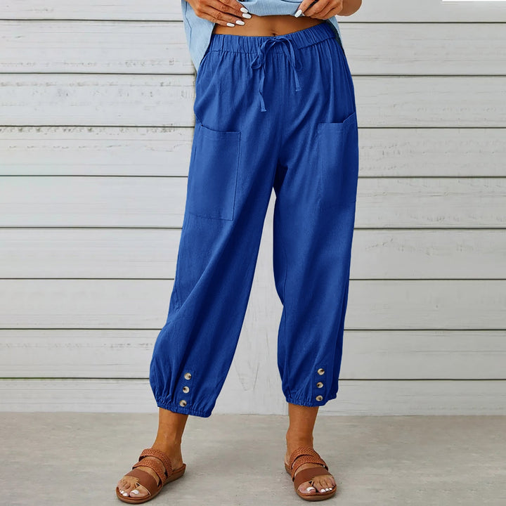 Lauren Cooper | Relaxed Drawstring Cropped Trousers For Women