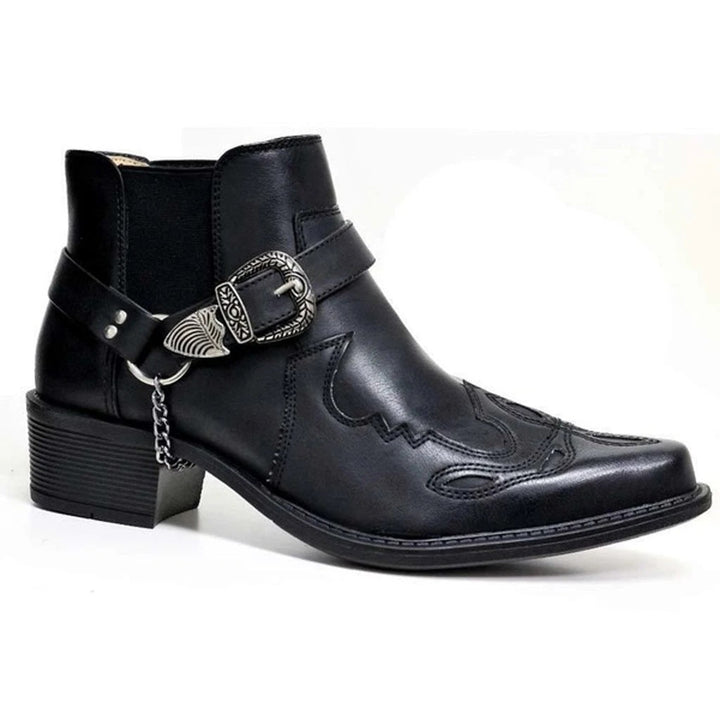 Dylan Reid | Buckle Strap Ankle Boots For Men