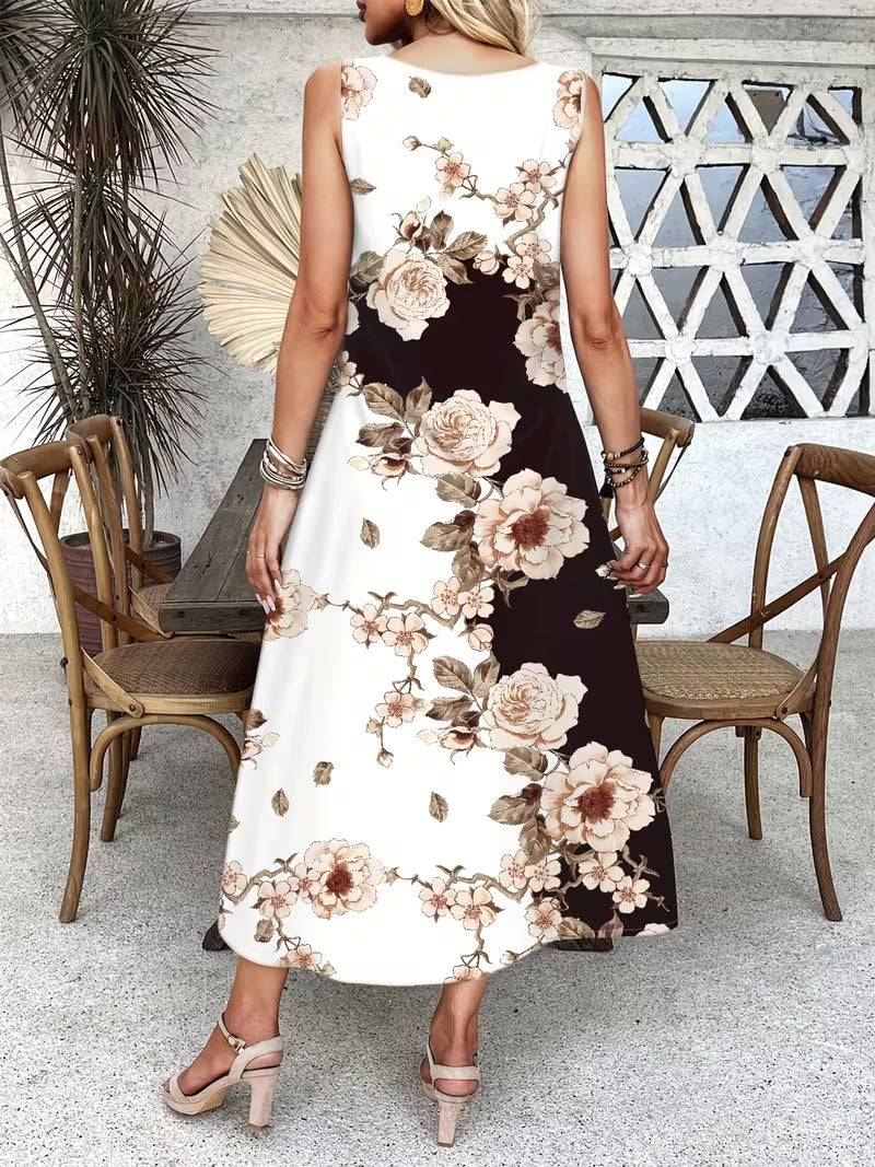 Ruby Wilson | Casual Floral Print Pocket Dress For Women