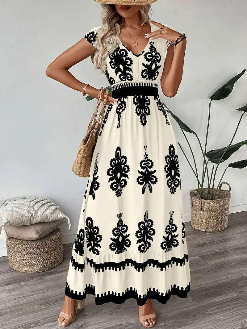 Chloe Wilson | Floral V-Neck Maxi Dress For Women
