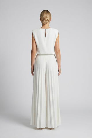 Bianca Moretti | Elegant Pleated Jumpsuit For Women