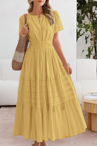 Chloe Evans | Tiered Flutter-Sleeve Maxi Dress For Women