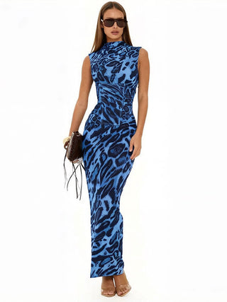 Tara Hughes | Leopard Print Bodycon Maxi Dress For Women