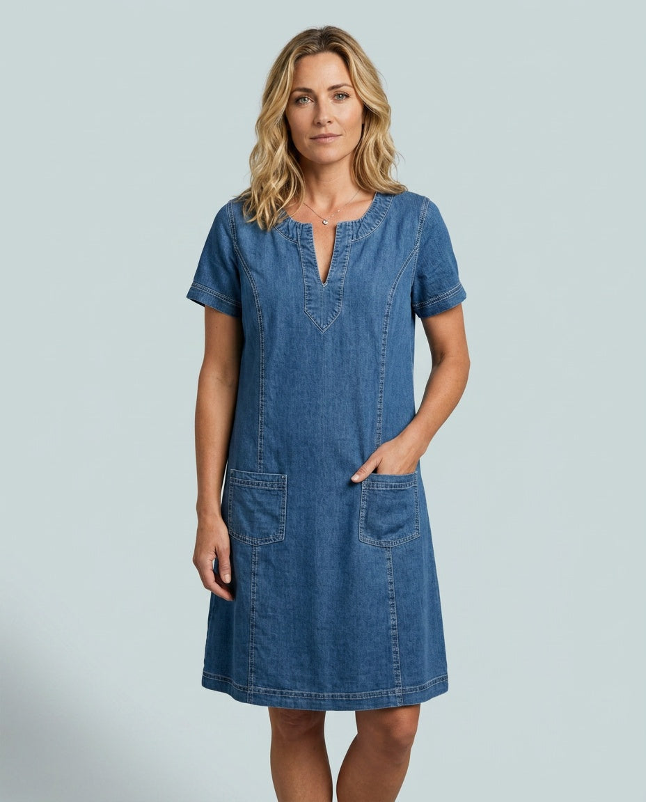 Hannah Fielding | Relaxed Denim Midi Dress For Women