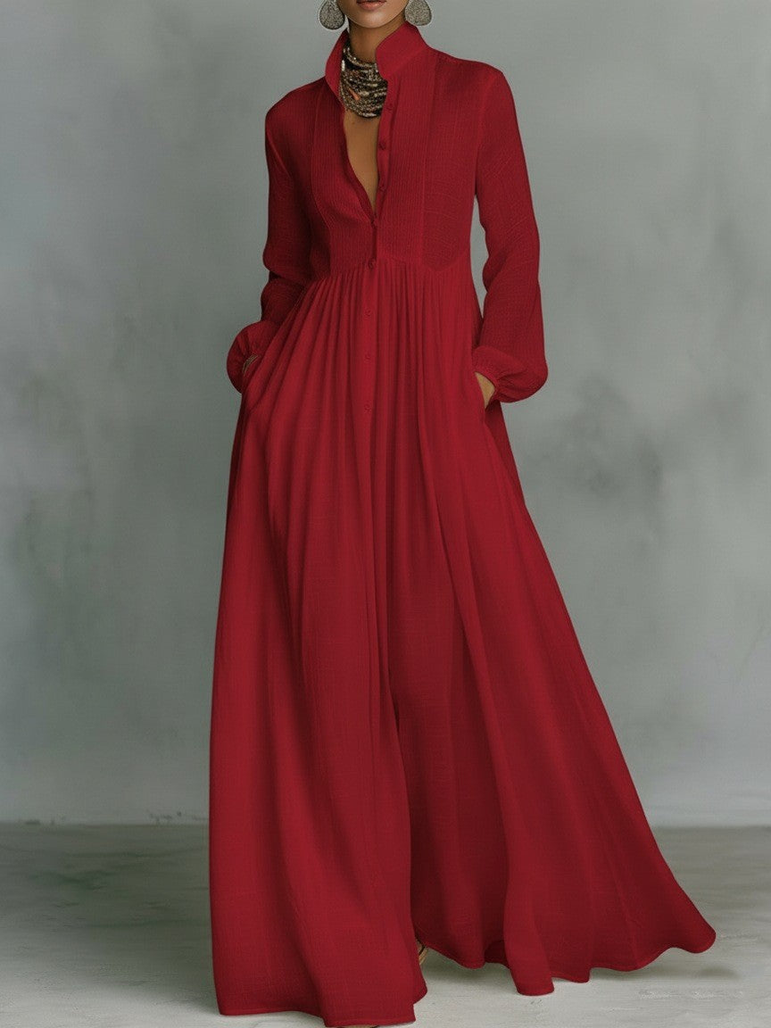 Harper White | Elegant Long Sleeve Maxi Dress For Women