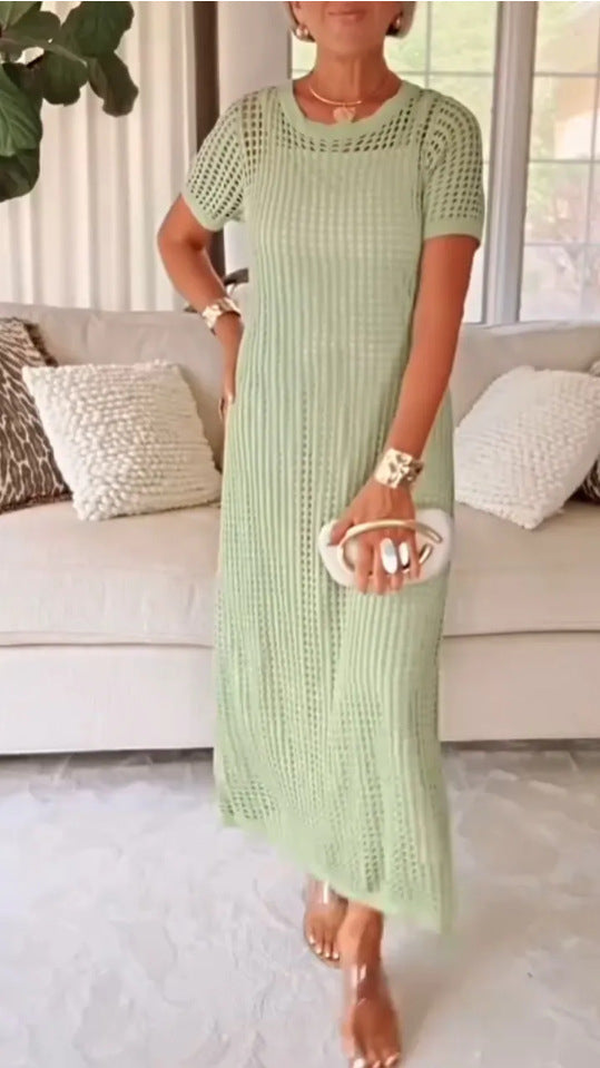 Georgia Clarke | Crochet Knit Maxi Dress For Women