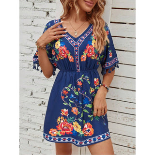 Isla Pemberton | Boho Floral Mini Dress For Women