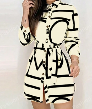 Zoe Mitchell | Printed Button-Front Shirt Dress For Women