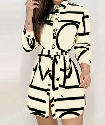 Zoe Mitchell | Printed Button-Front Shirt Dress For Women