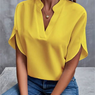 Lily Jones | Chiffon V-Neck Blouse For Women
