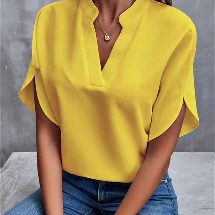 Lily Jones | Chiffon V-Neck Blouse For Women