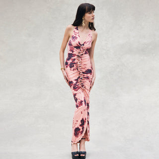 Grace Wilson | Ruched V-Neck Maxi Dress For Women