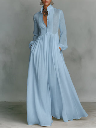Harper White | Elegant Long Sleeve Maxi Dress For Women