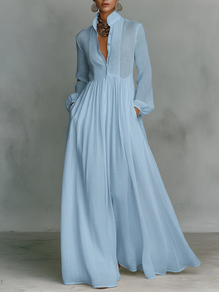 Harper White | Elegant Long Sleeve Maxi Dress For Women