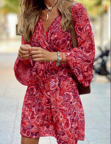 Charlotte Turner | Printed Boho Midi Dress For Women