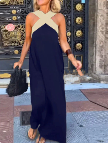 Ruby Stewart | Cross Halter Maxi Dress For Women