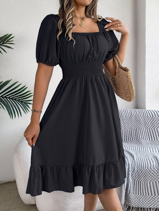 Freya Bennett | Ruffled A-Line Midi Dress For Women