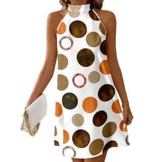 Zoe Ryan | Polka Dot Halter Midi Dress For Women