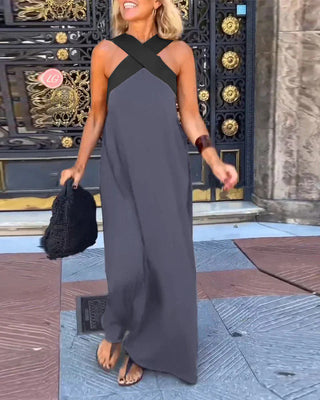 Ruby Stewart | Cross Halter Maxi Dress For Women