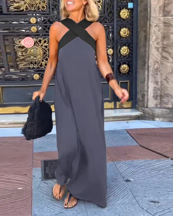 Ruby Stewart | Cross Halter Maxi Dress For Women