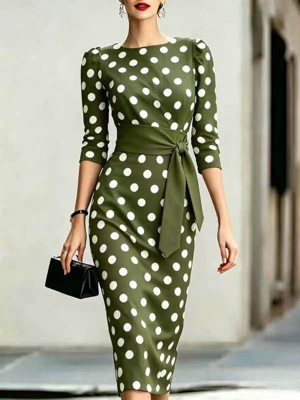 Ruby Turner | Polka Dot Midi Dress For Women