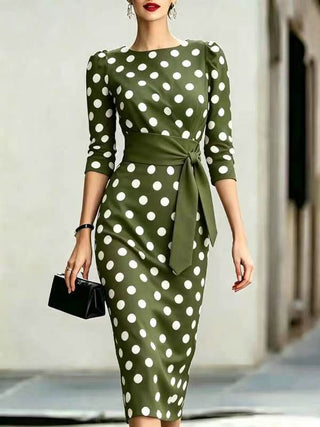 Ruby Turner | Polka Dot Midi Dress For Women